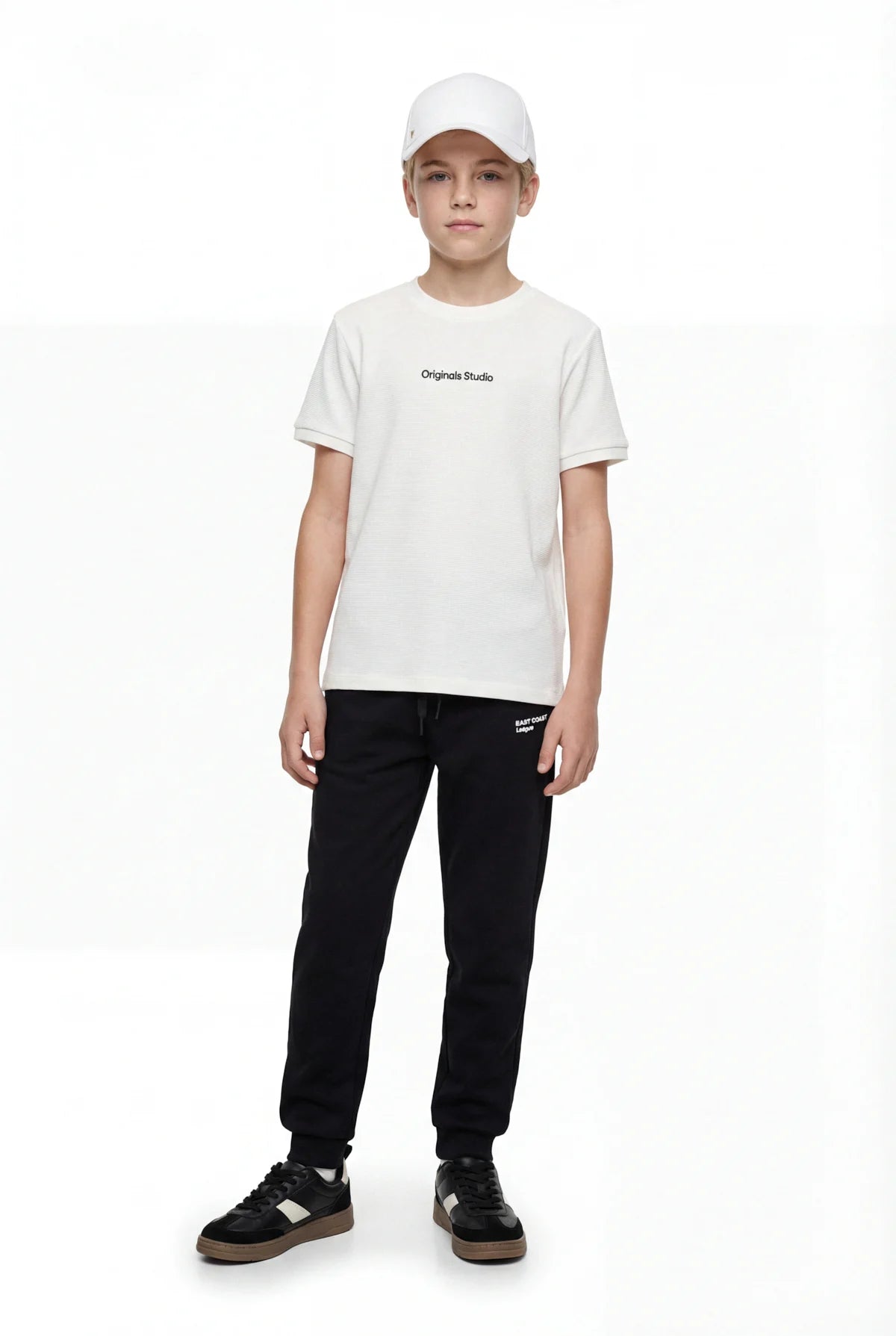 Boys' Textured T-shirt with Text Print