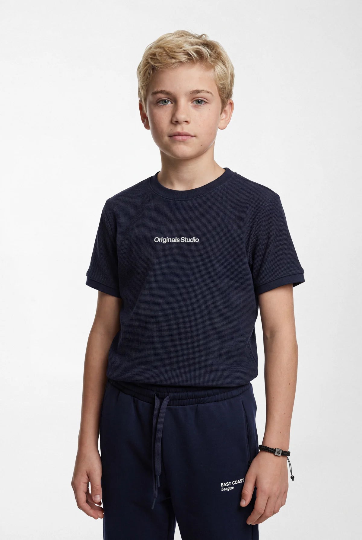 Boys' Textured T-shirt with Text Print