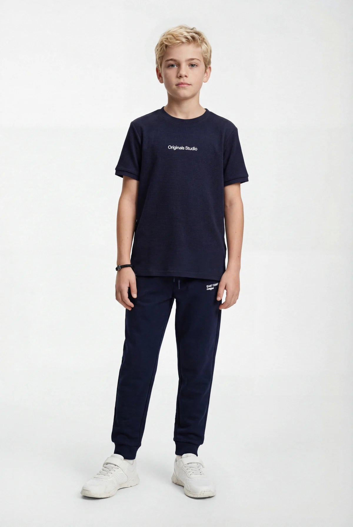 Boys' Textured T-shirt with Text Print