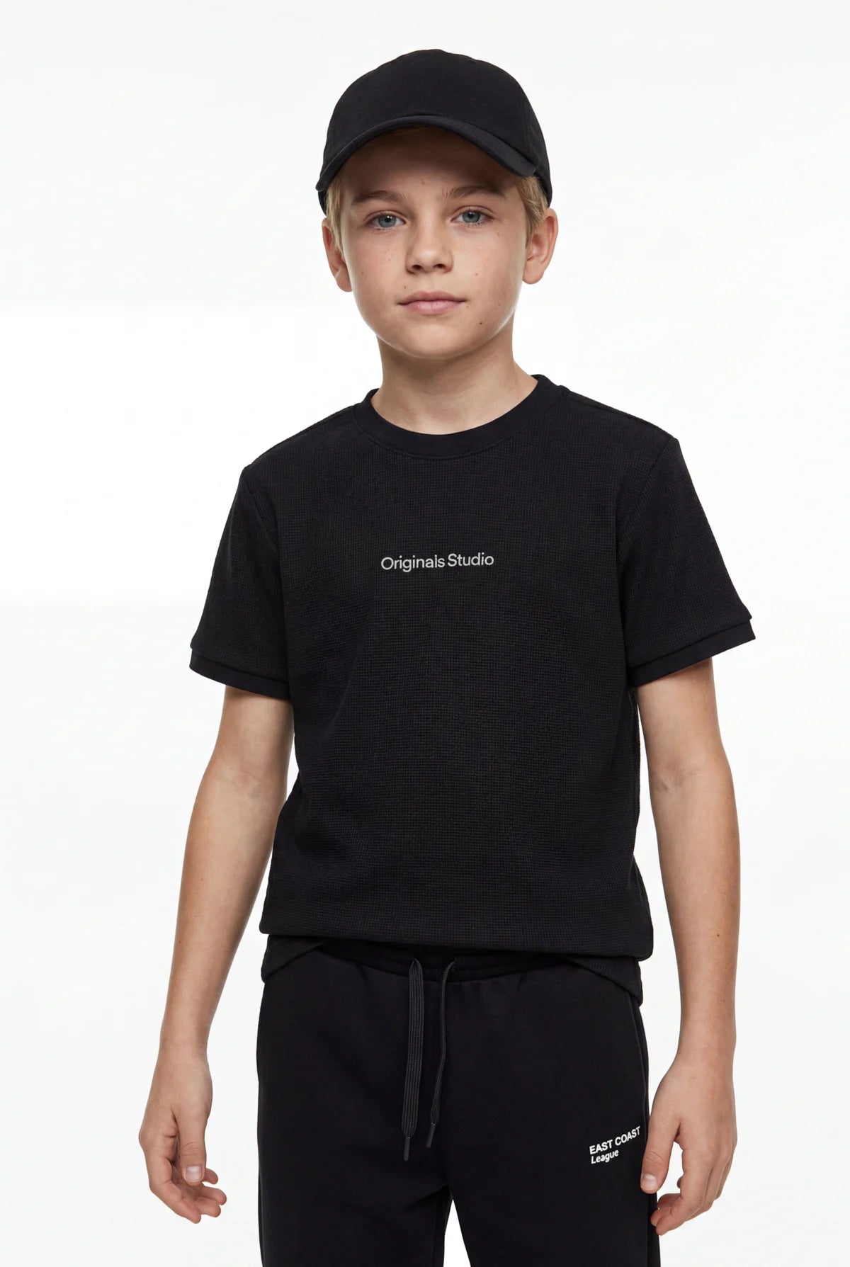 Boys' Textured T-shirt with Text Print
