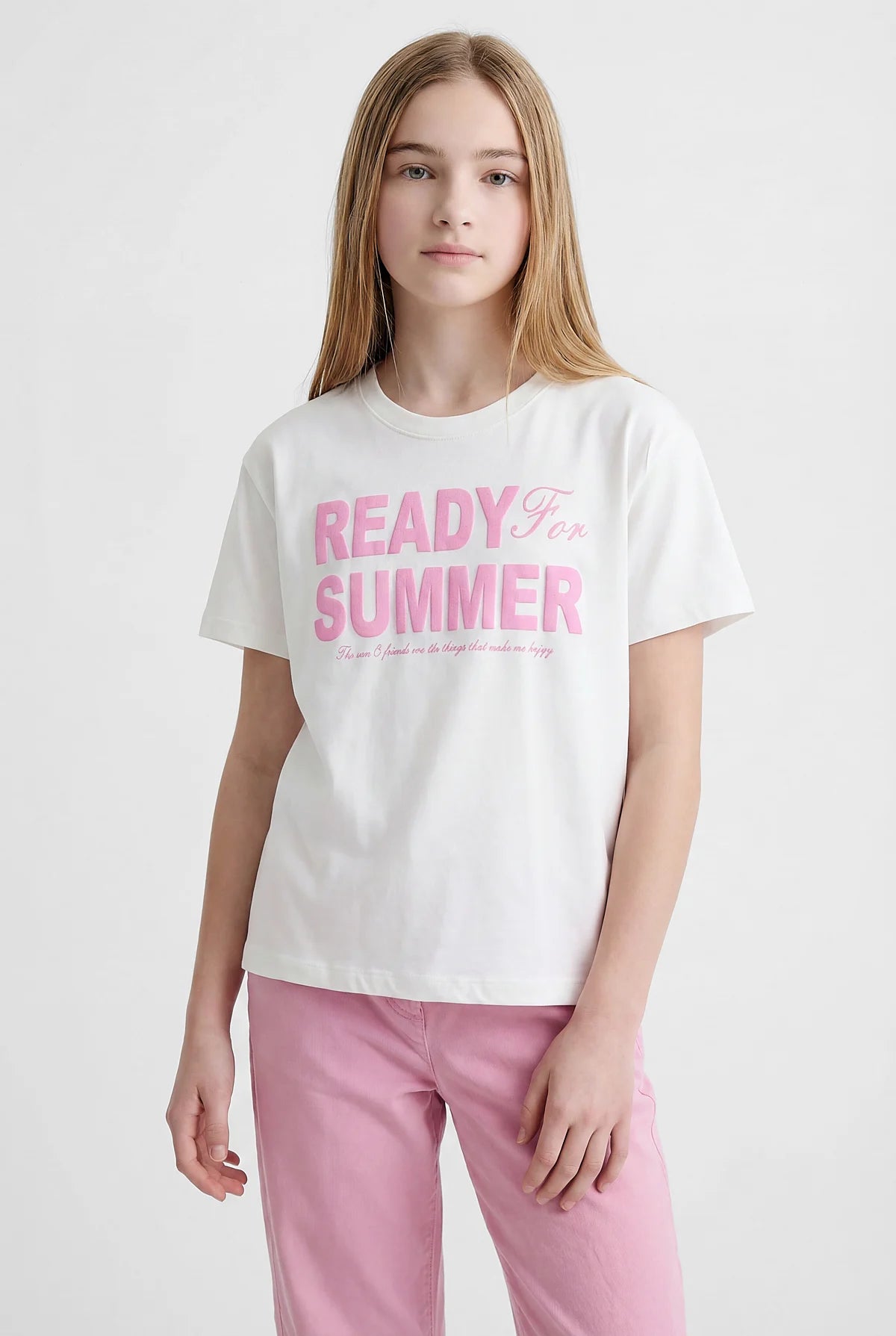 Girls' Crew Neck Printed T-shirt