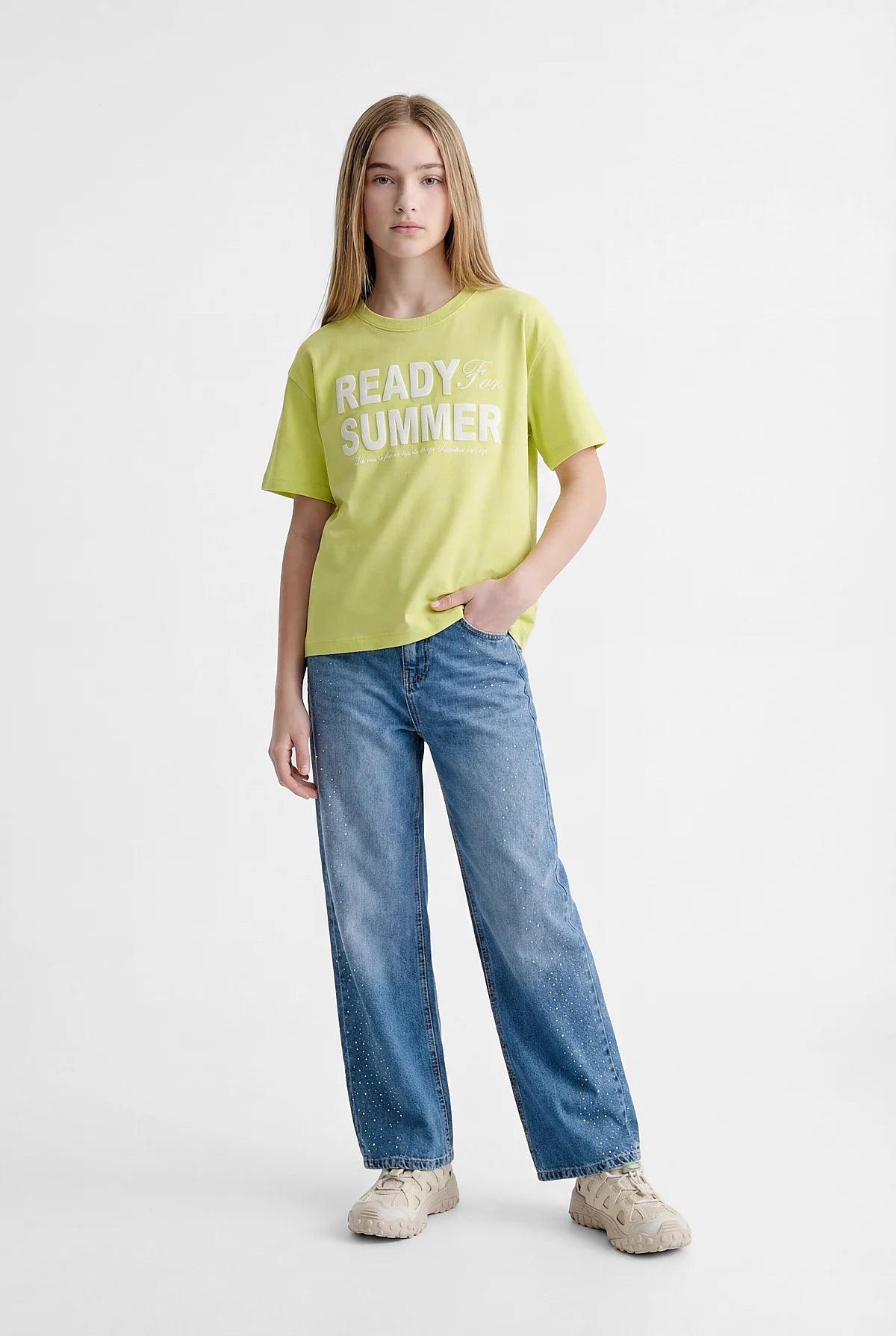 Girls' Crew Neck Printed T-shirt