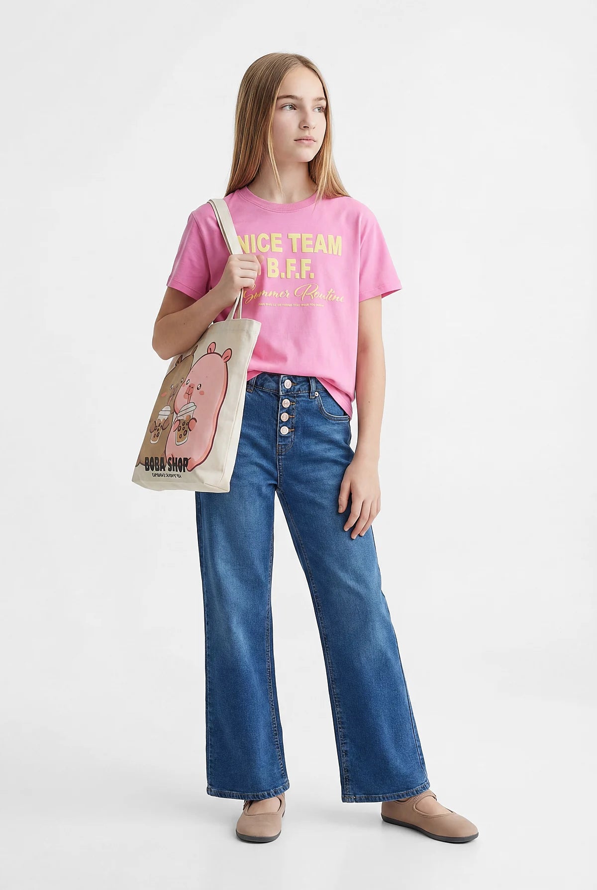 Girl's T-shirt with Text Print