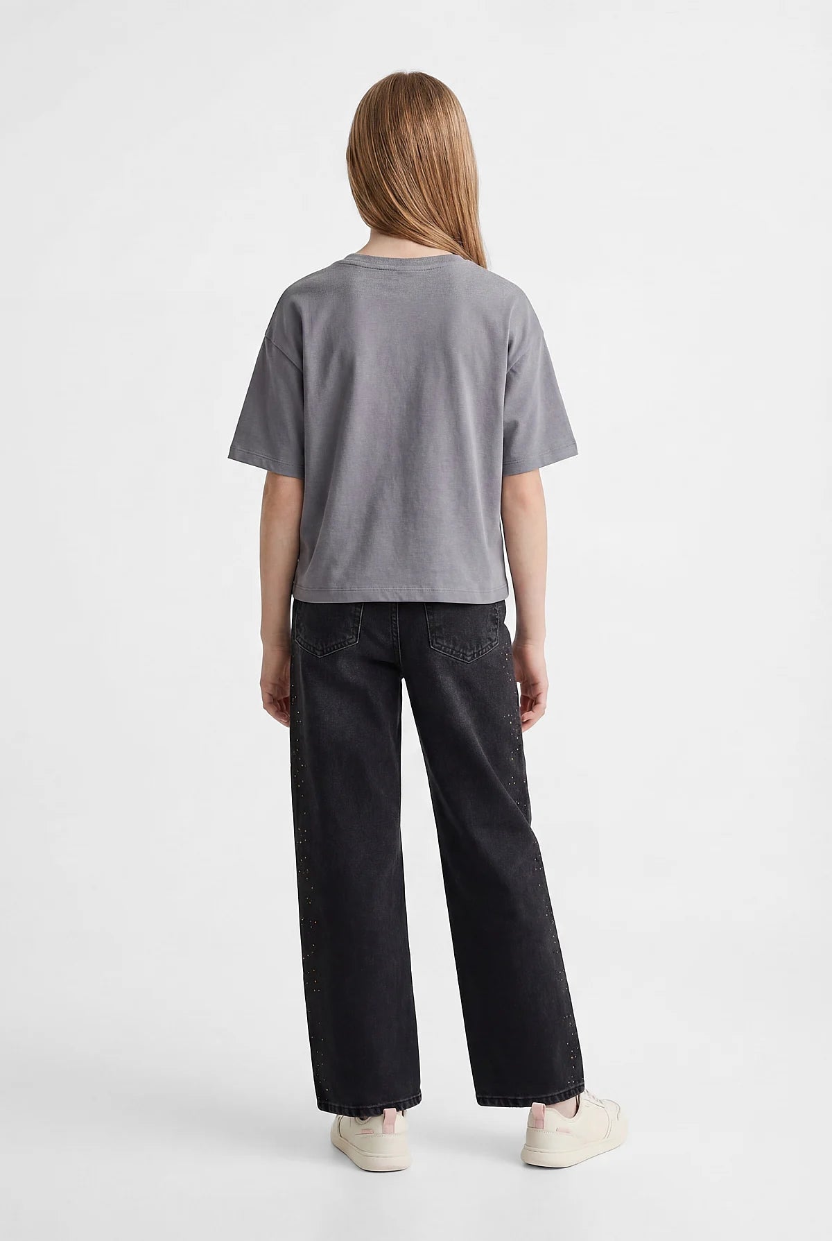 Girls' Detailed Basic T-shirt