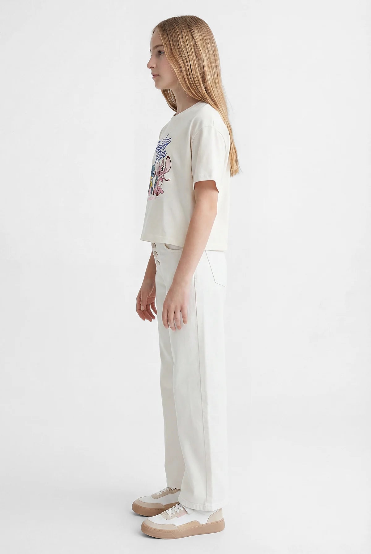Girls' Detailed Basic T-shirt