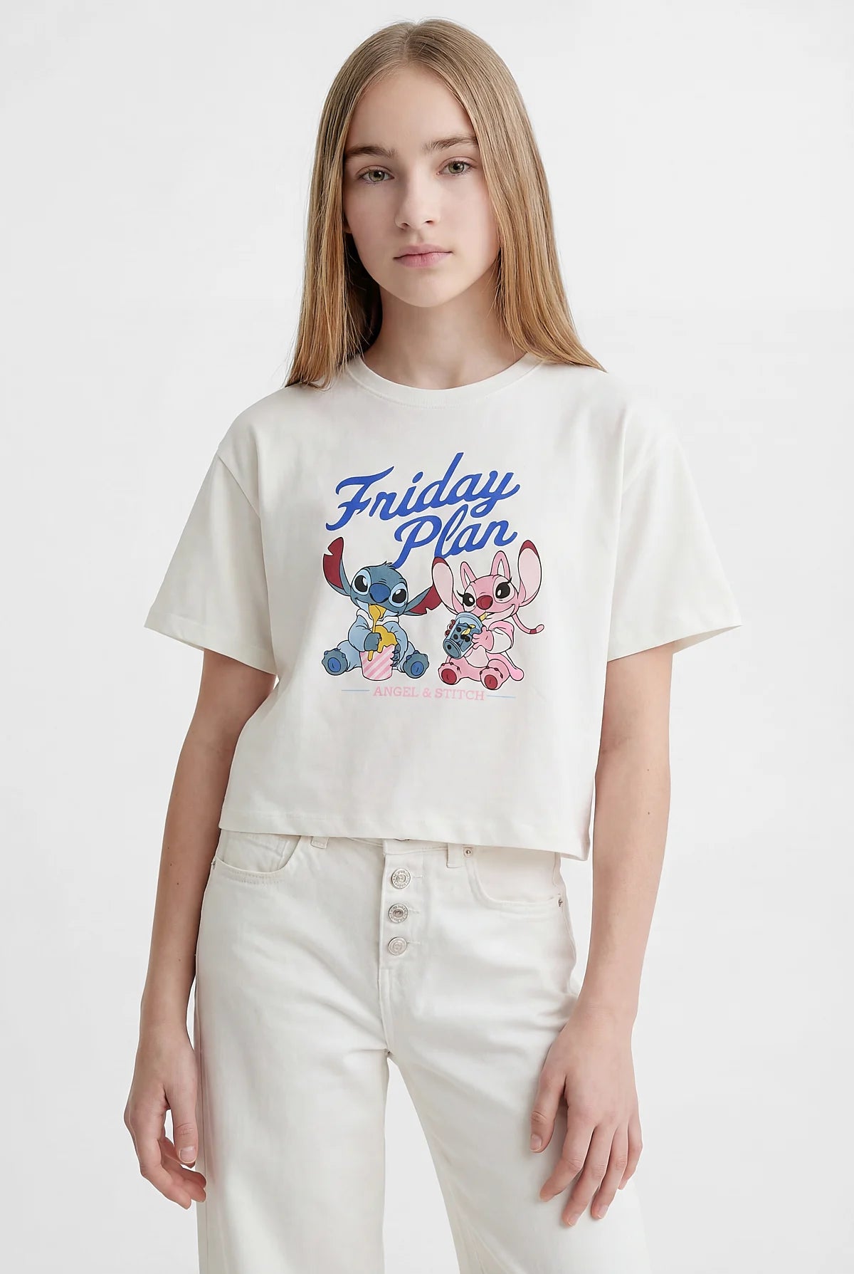 Girls' Detailed Basic T-shirt