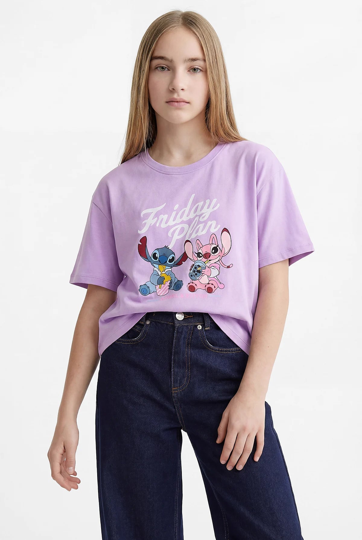 Girls' Detailed Basic T-shirt