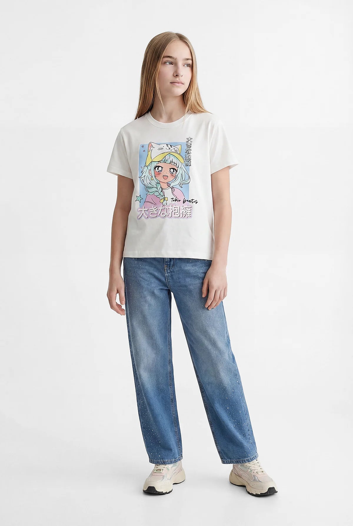 Girls' Crew Neck Printed T-shirt
