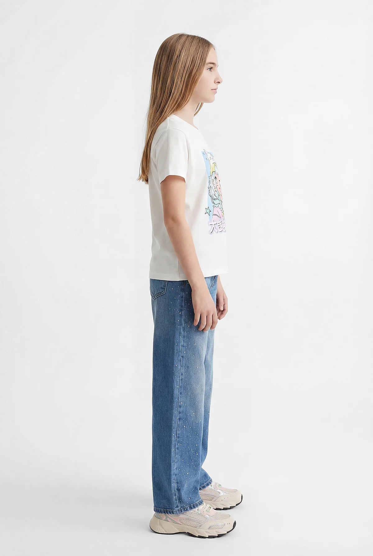 Girls' Crew Neck Printed T-shirt