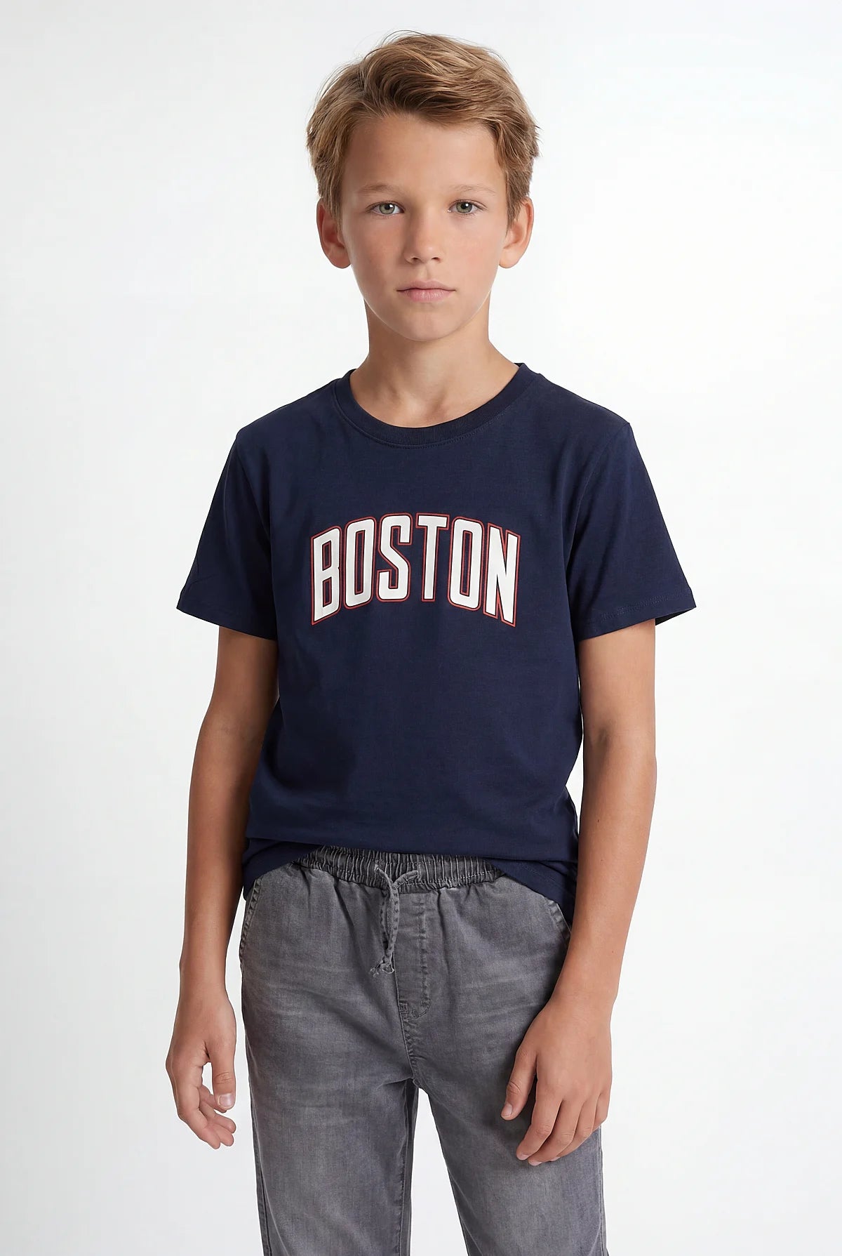 Boys' Crew Neck Basic T-shirt