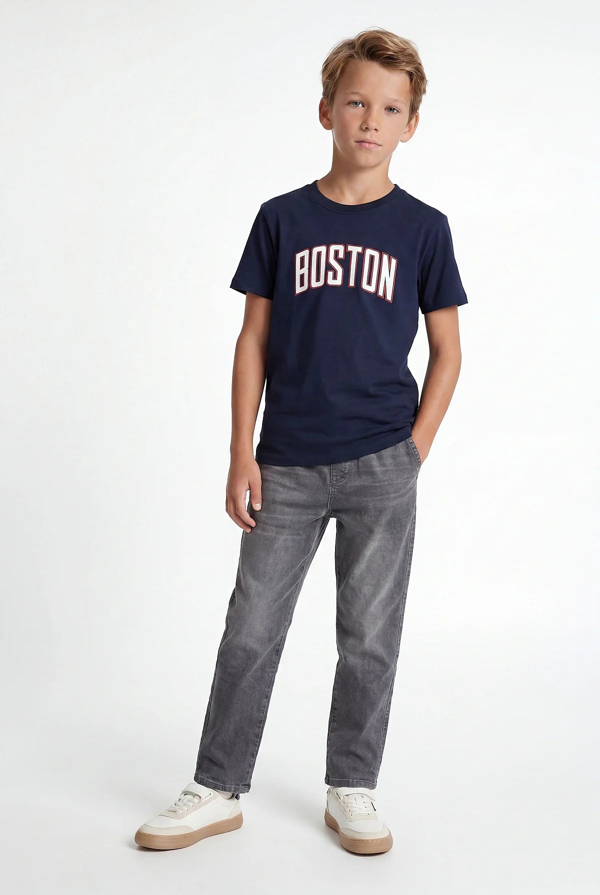 Boys' Crew Neck Basic T-shirt