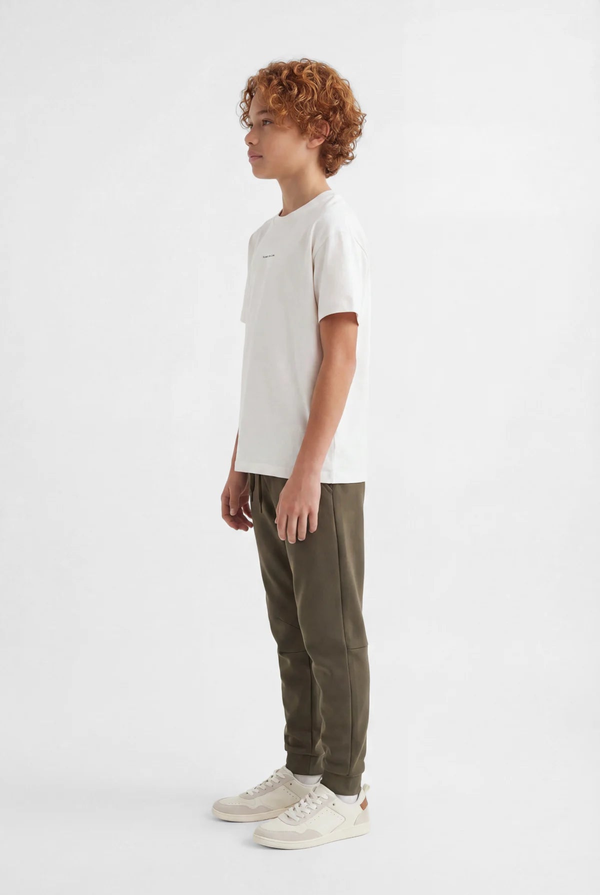 Boys' Oversize Basic T-shirt with Text Print