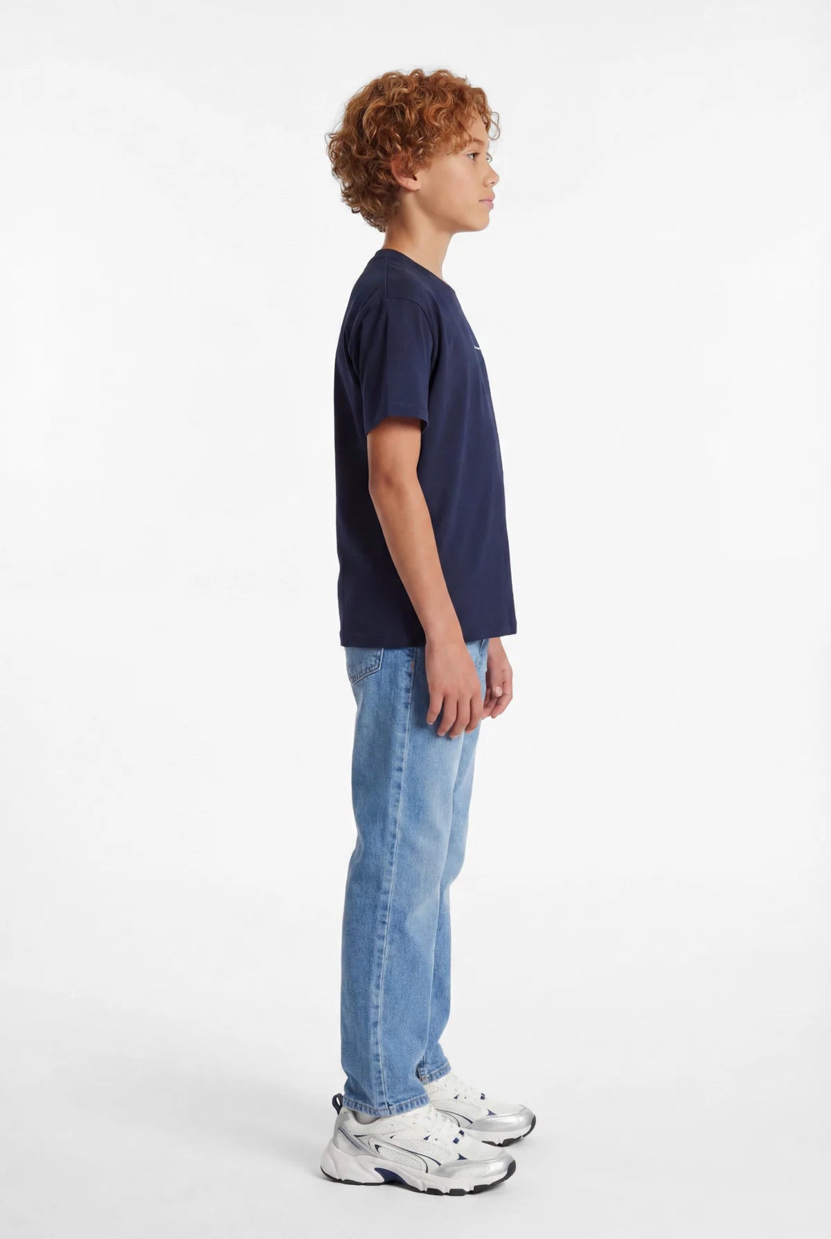 Boys' Oversize Basic T-shirt with Text Print