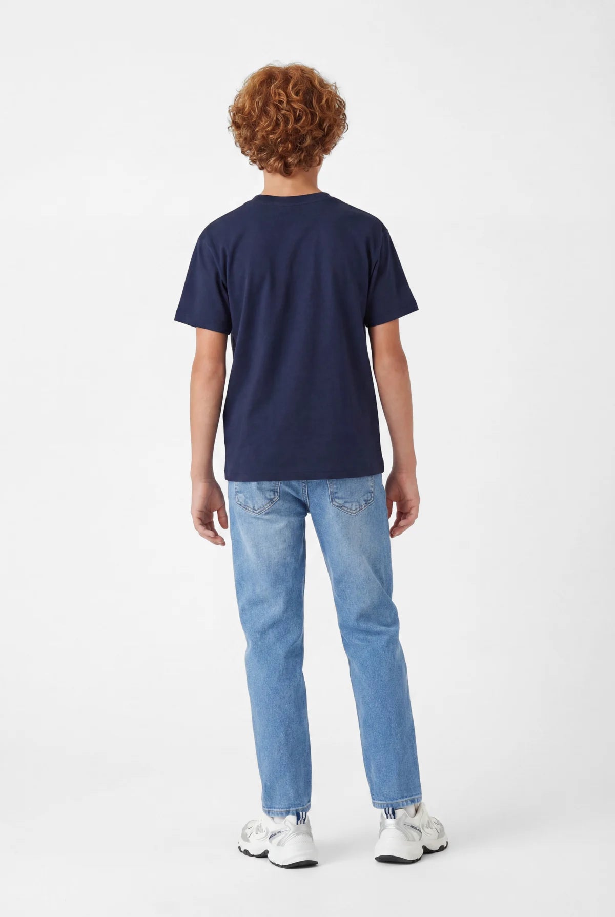 Boys' Oversize Basic T-shirt with Text Print