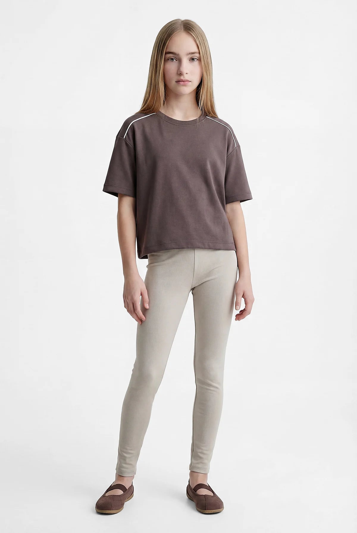 Girls' Striped Detail T-shirt