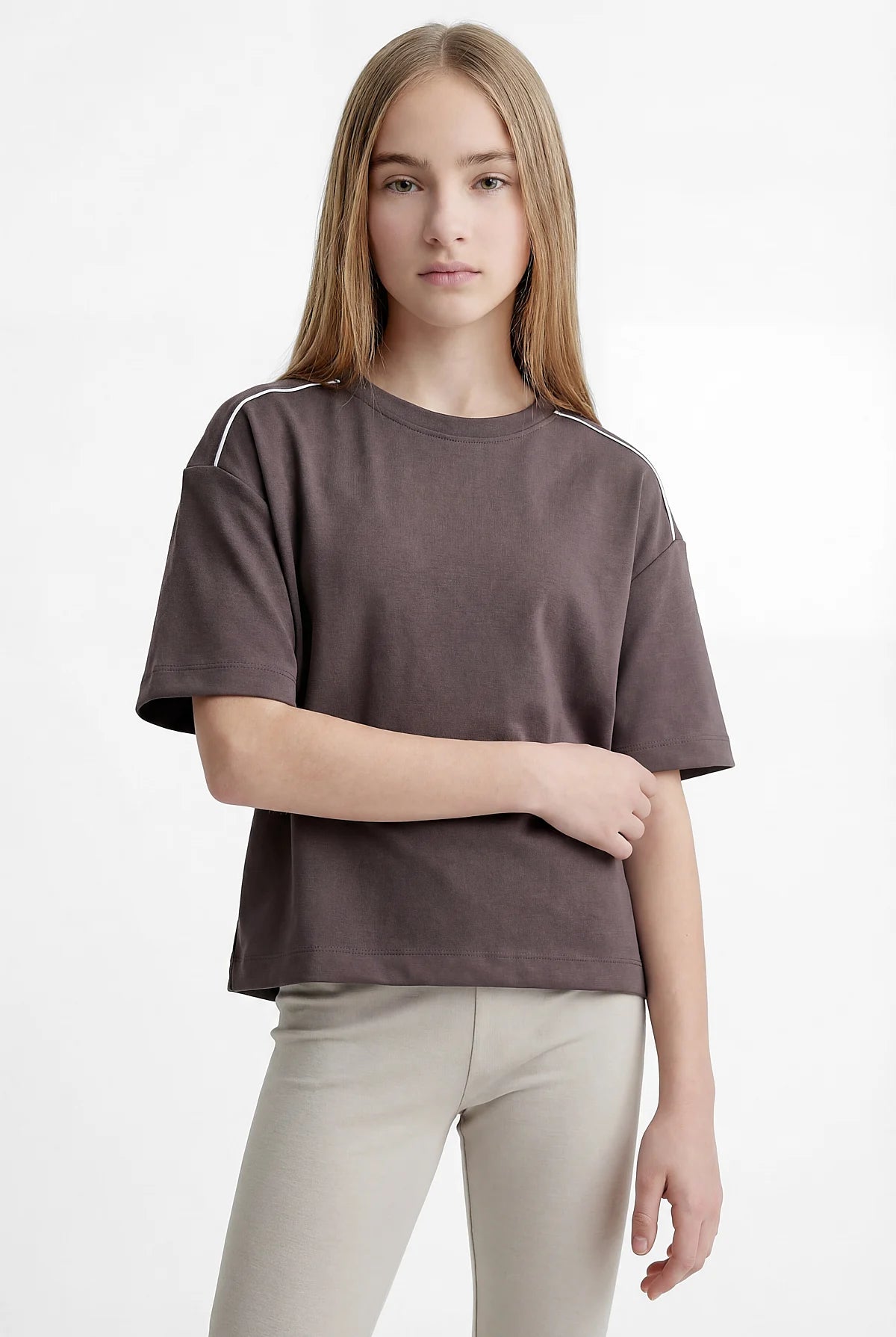 Girls' Striped Detail T-shirt