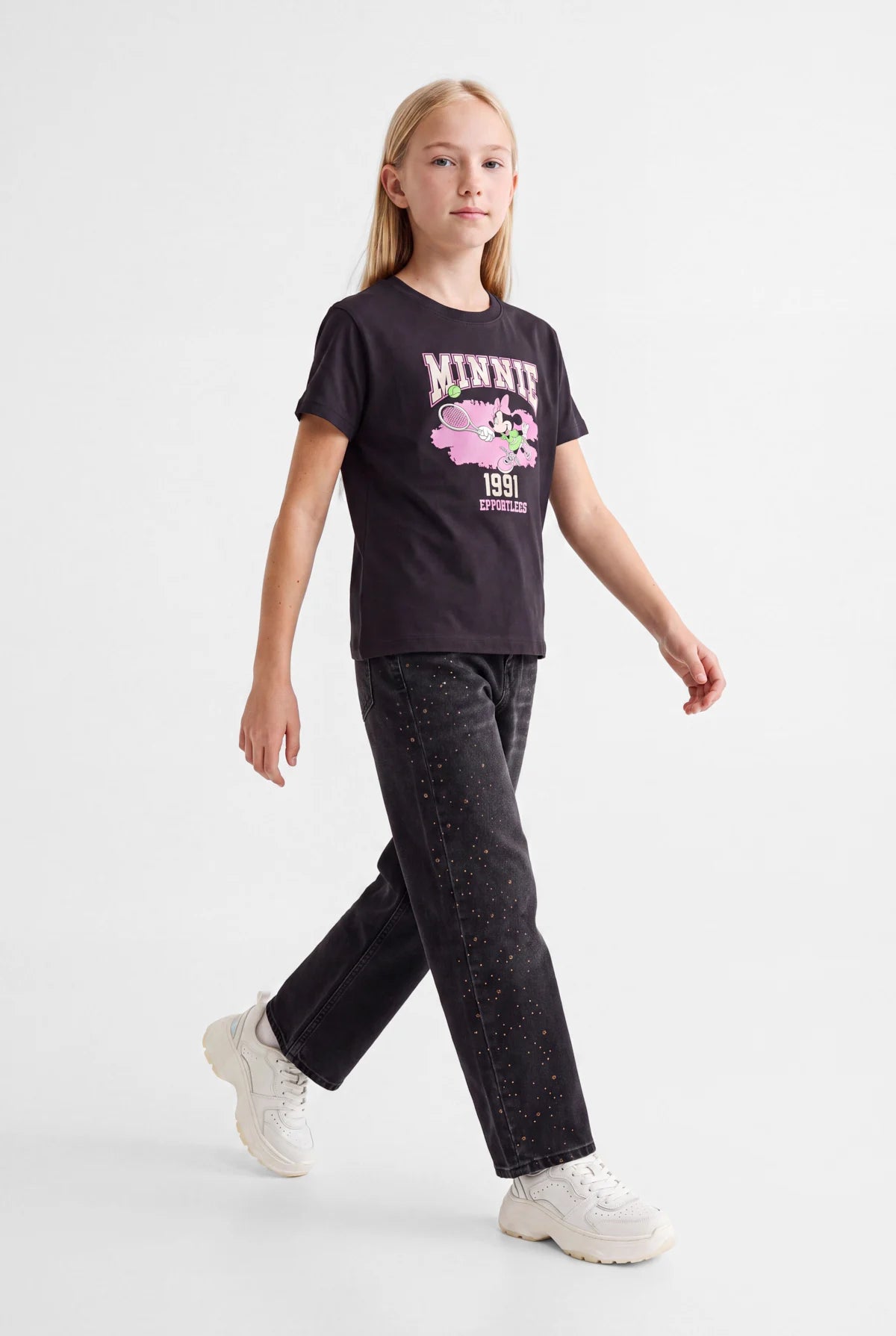 Girls' Crew Neck Printed T-Shirt