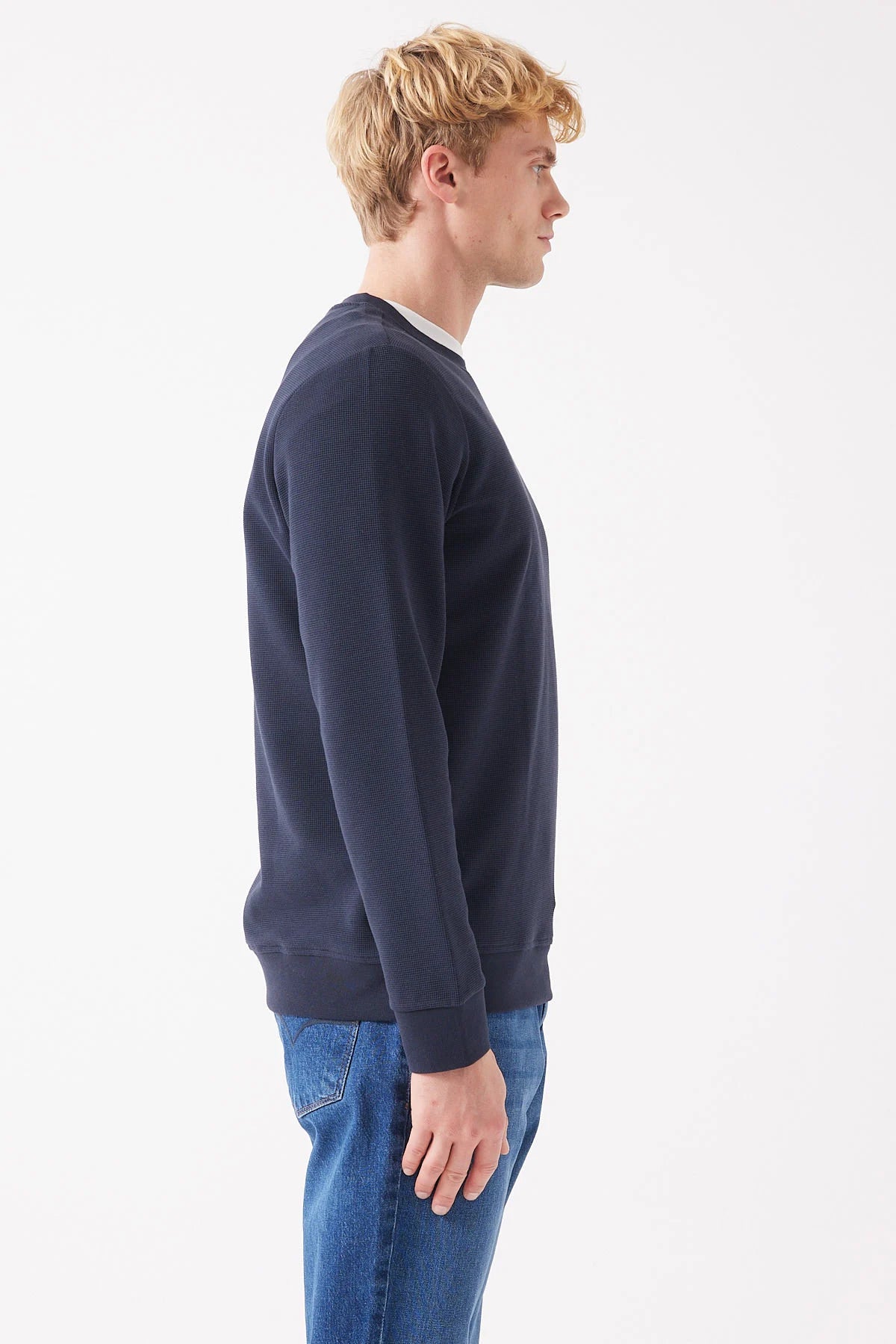 Men's Basic Ribbed Sweatshirt