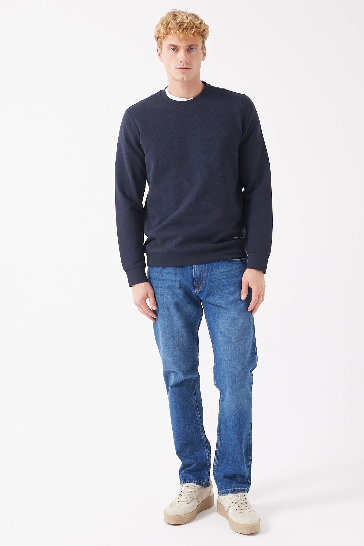 Men's Basic Ribbed Sweatshirt