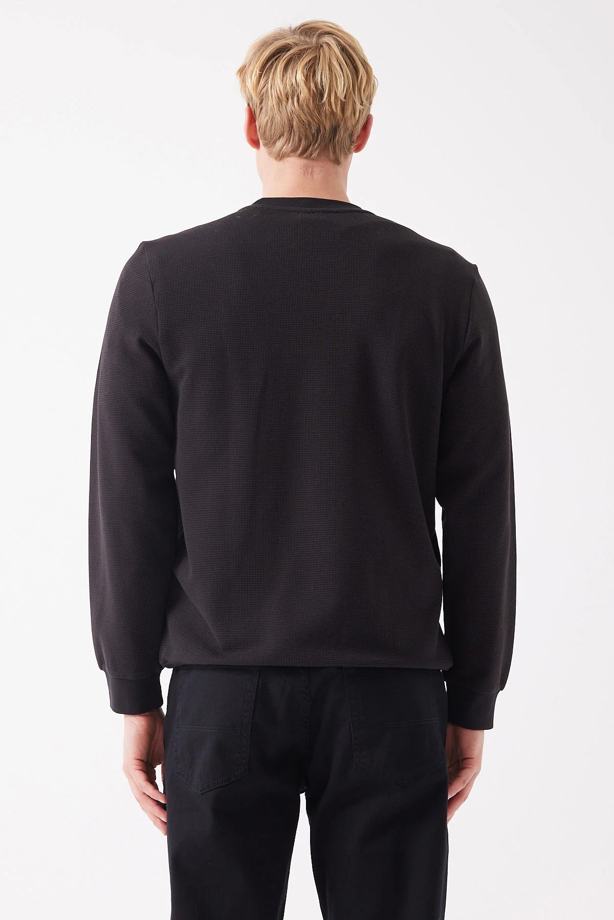 Men's Basic Ribbed Sweatshirt