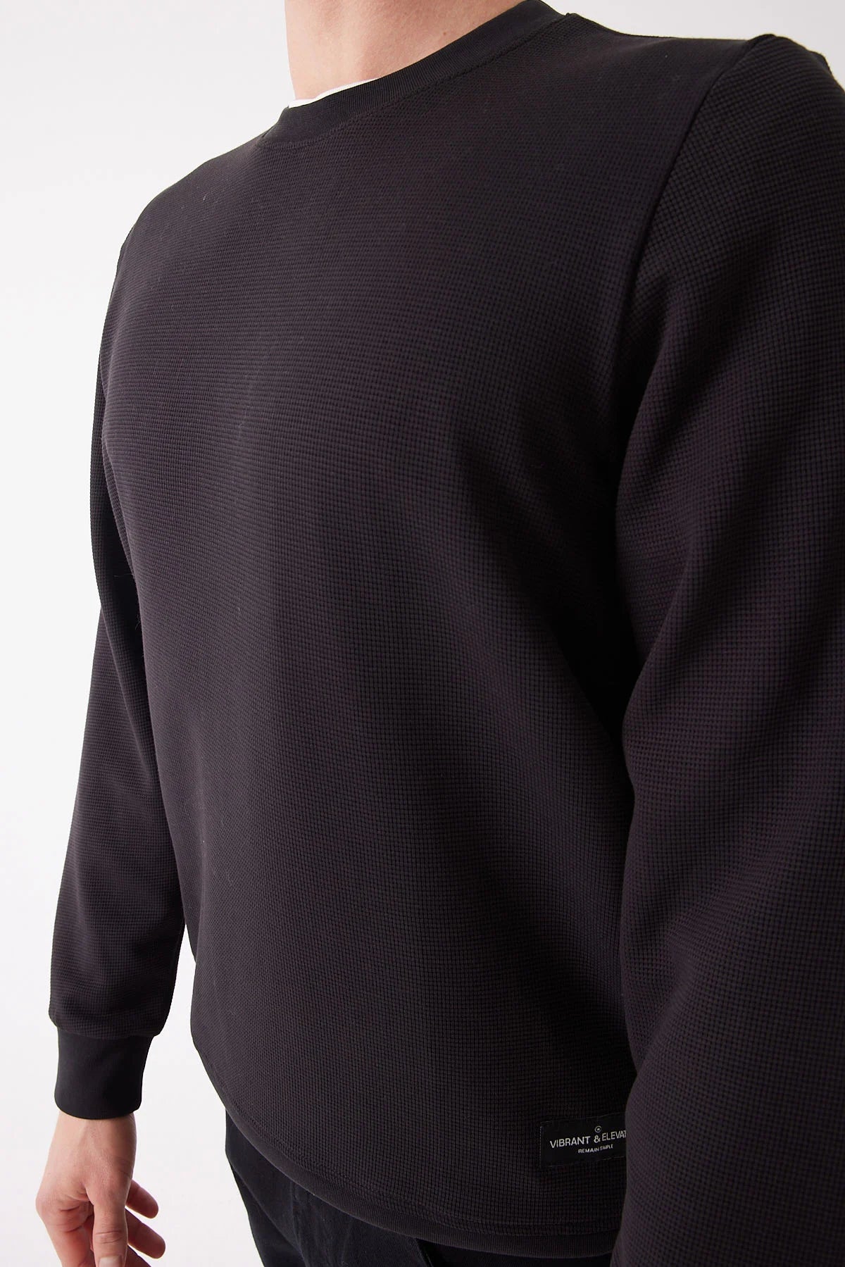 Men's Basic Ribbed Sweatshirt