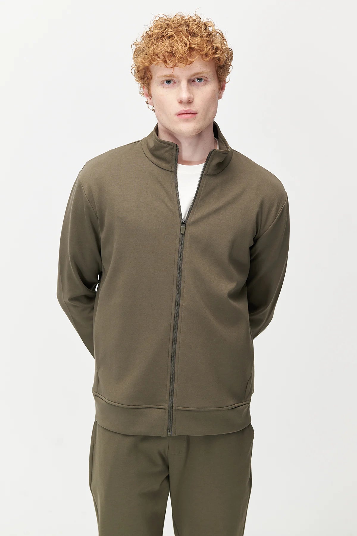 Men's Stand-Up Collar Zip-Up Sweatshirt