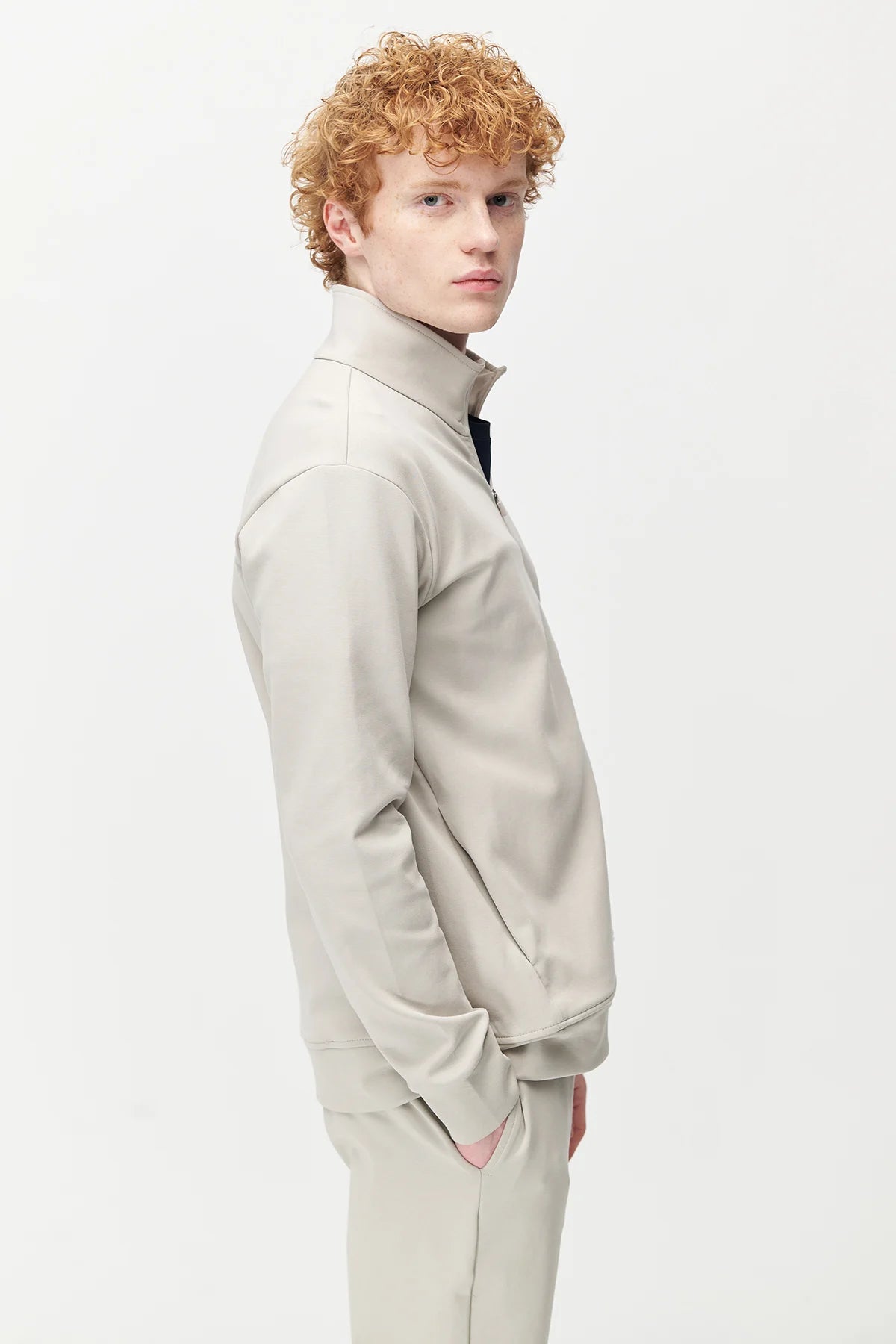 Men's Stand-Up Collar Zip-Up Sweatshirt