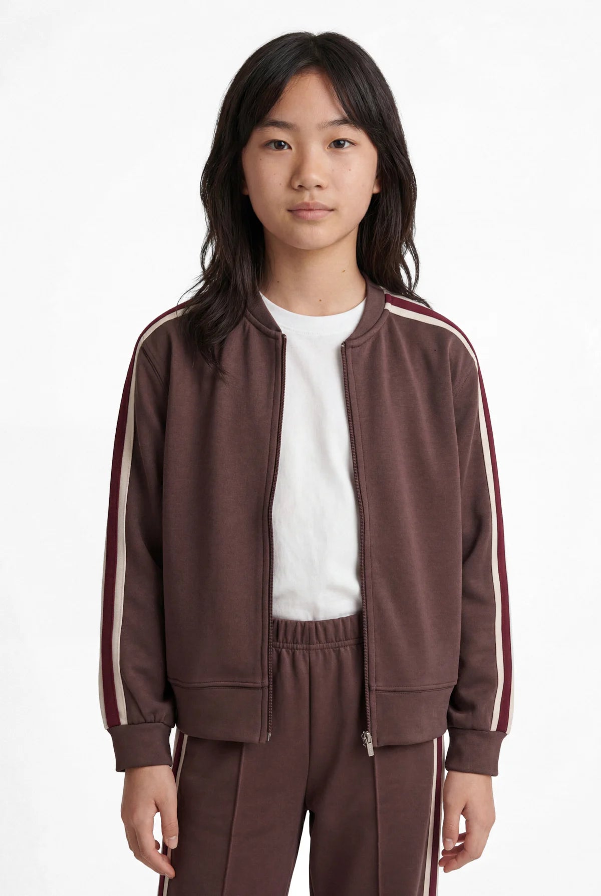 Girls' Striped Detail Sweatshirt