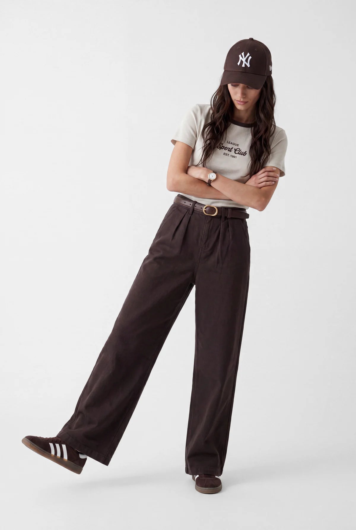 Women's Pleated Wide Leg Trousers