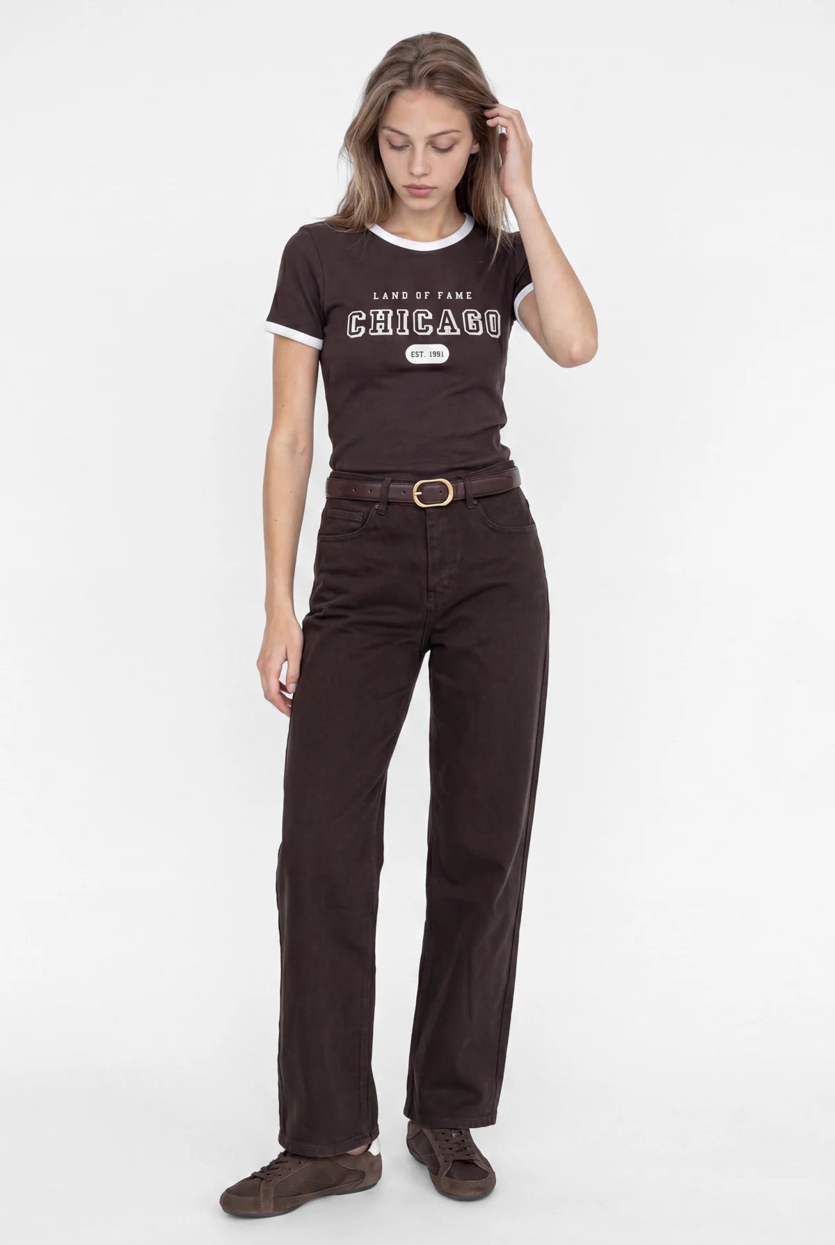 Women's High Waist Wide Leg Black Jeans