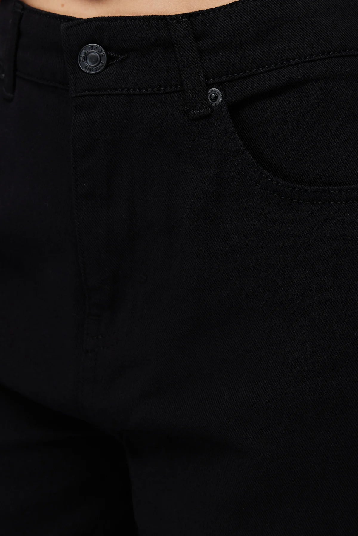 Women's High Waist Wide Leg Black Jeans