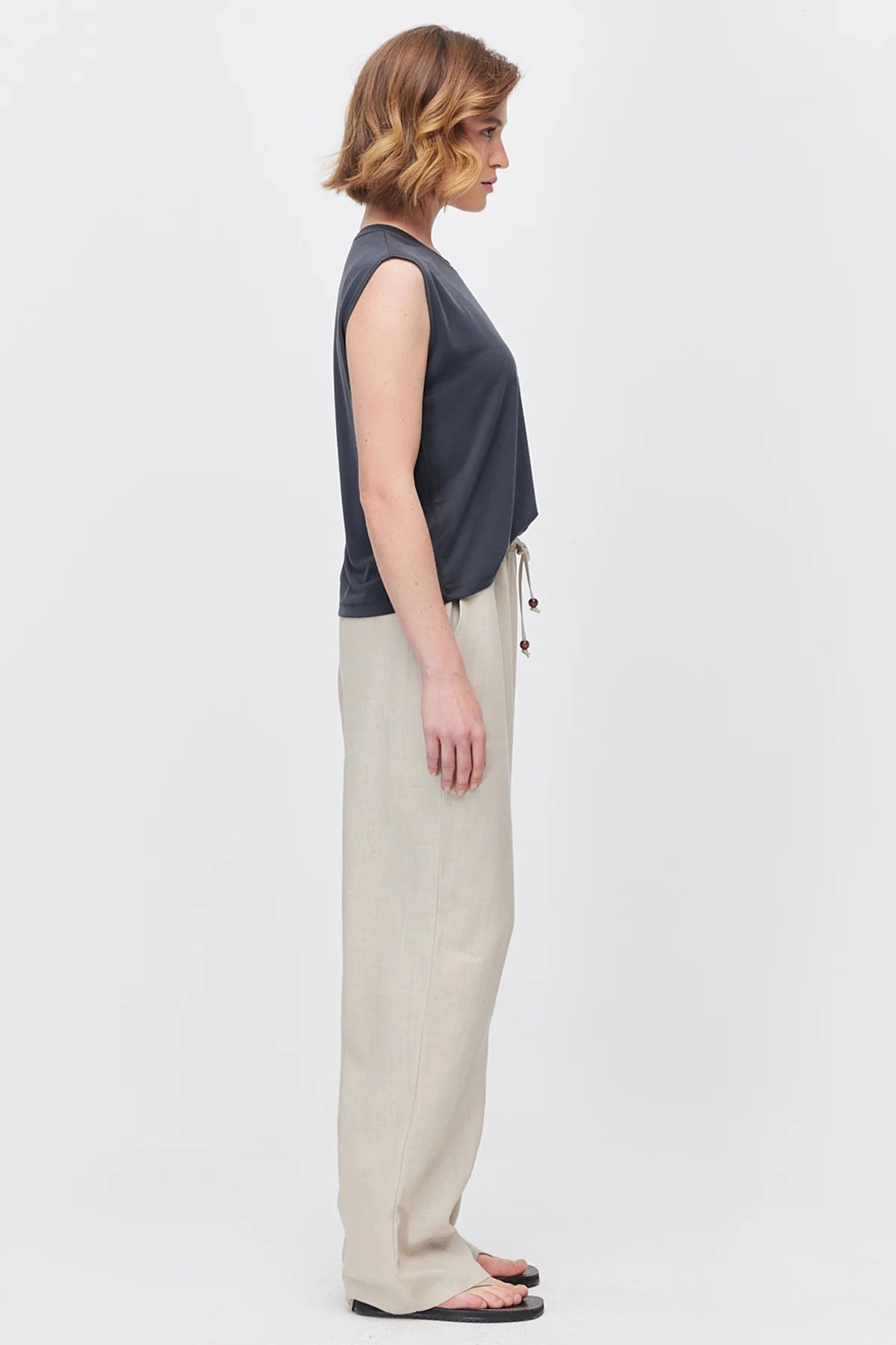 Women's Belted Pants with Pockets