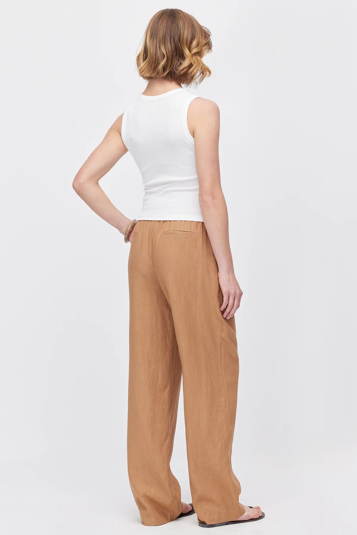 Women's Belted Pants with Pockets
