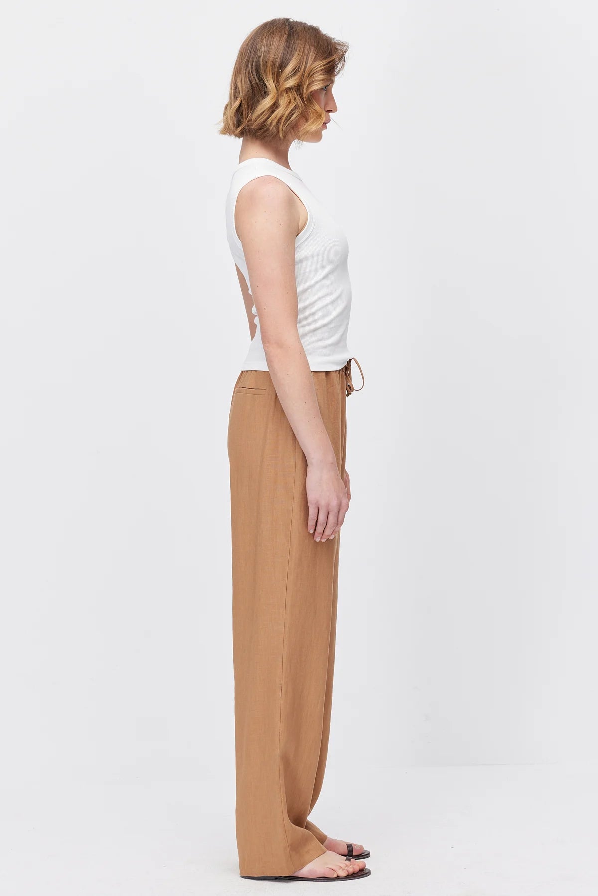 Women's Belted Pants with Pockets