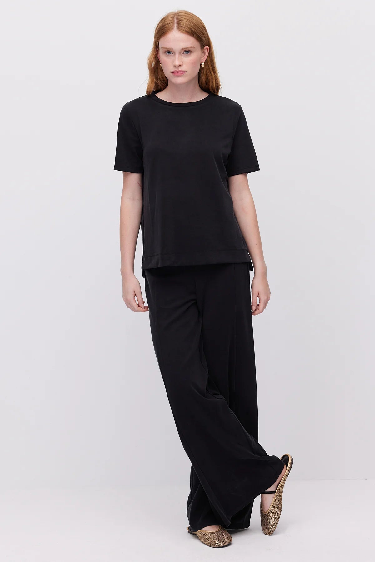 Women's Wide-Leg Draped Trousers