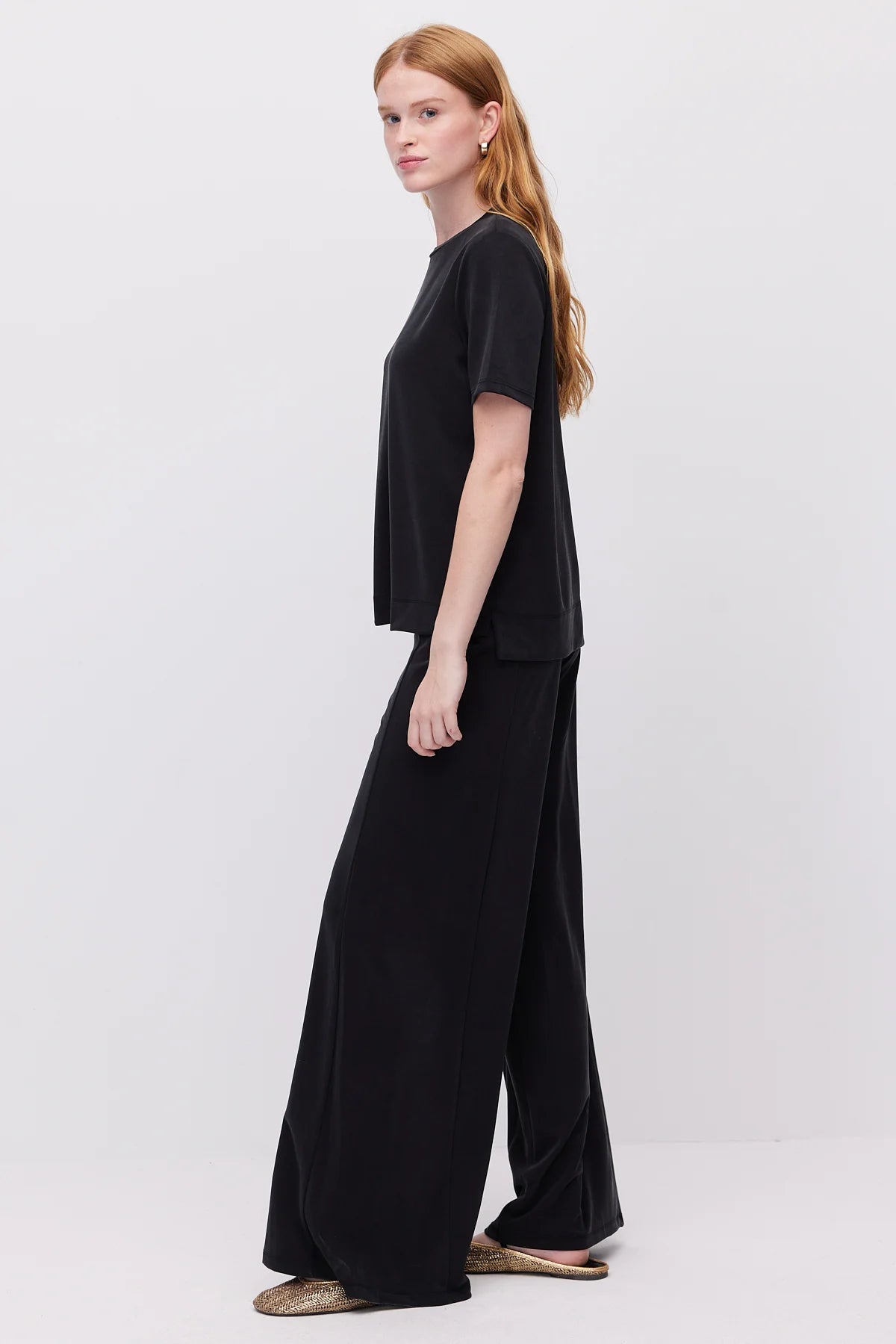 Women's Wide-Leg Draped Trousers