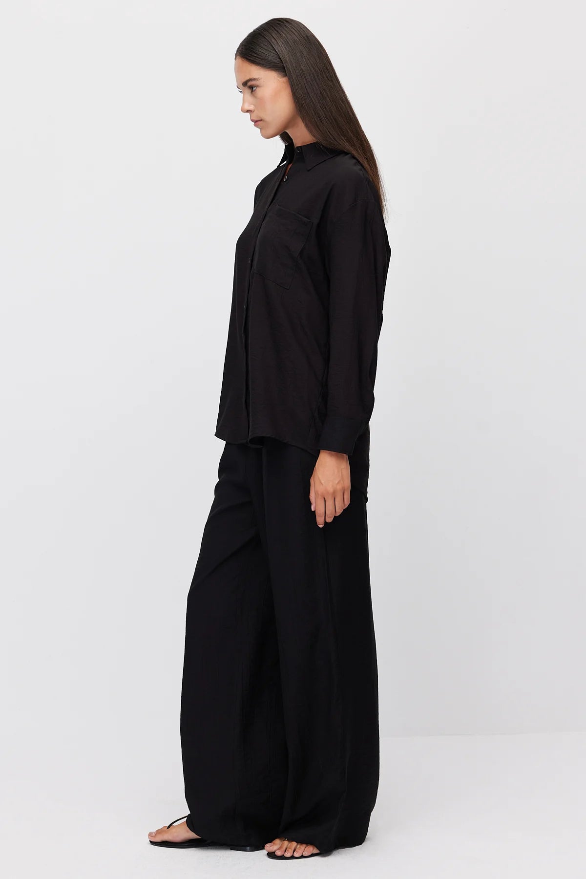 Women's Elastic Waist Wide Leg Trousers