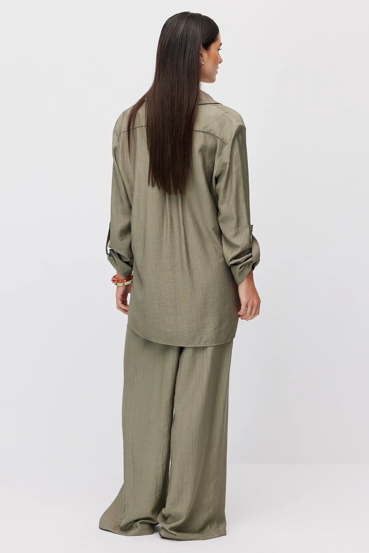 Women's Elastic Waist Wide Leg Trousers