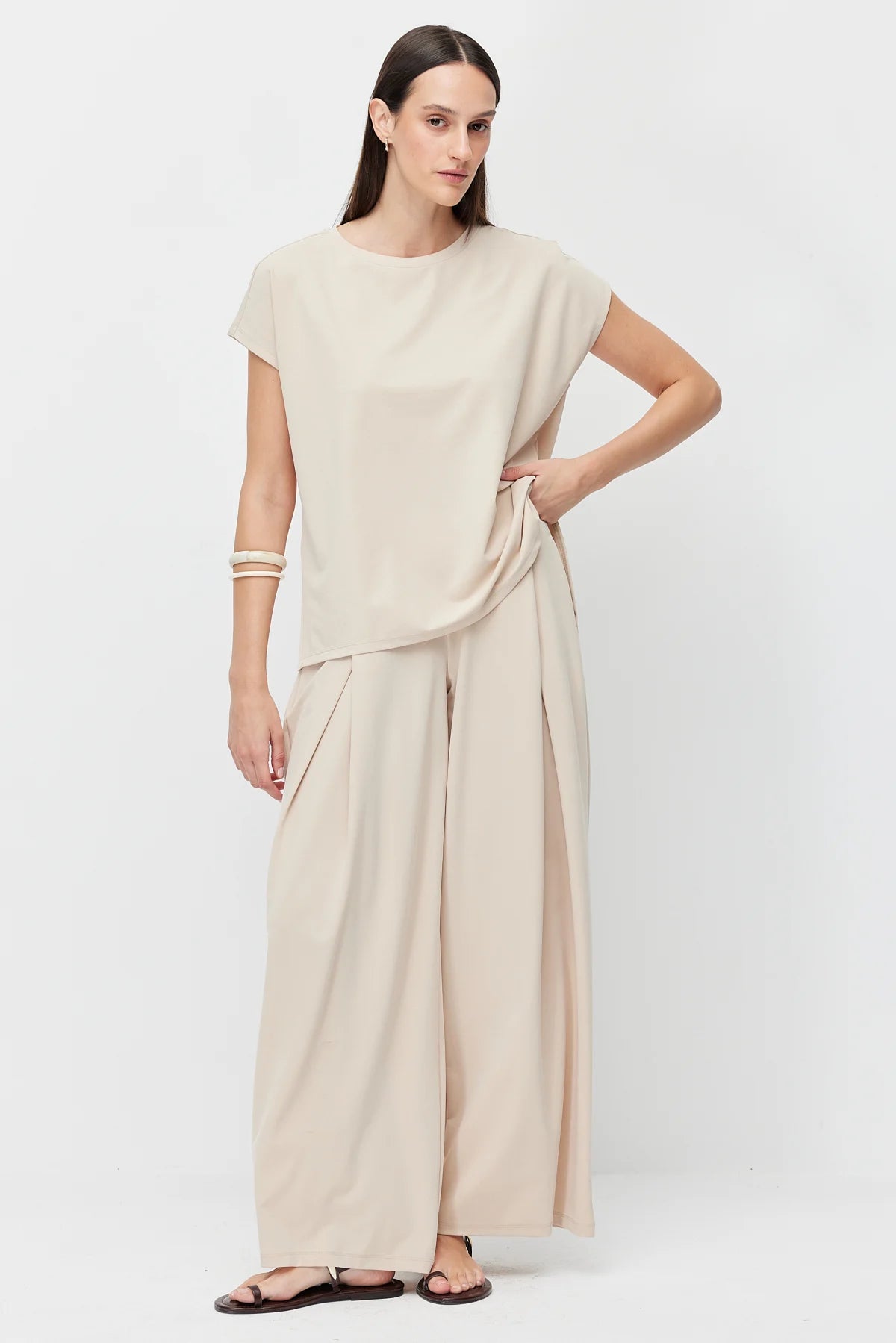 Women's Wide Leg Dart Trousers