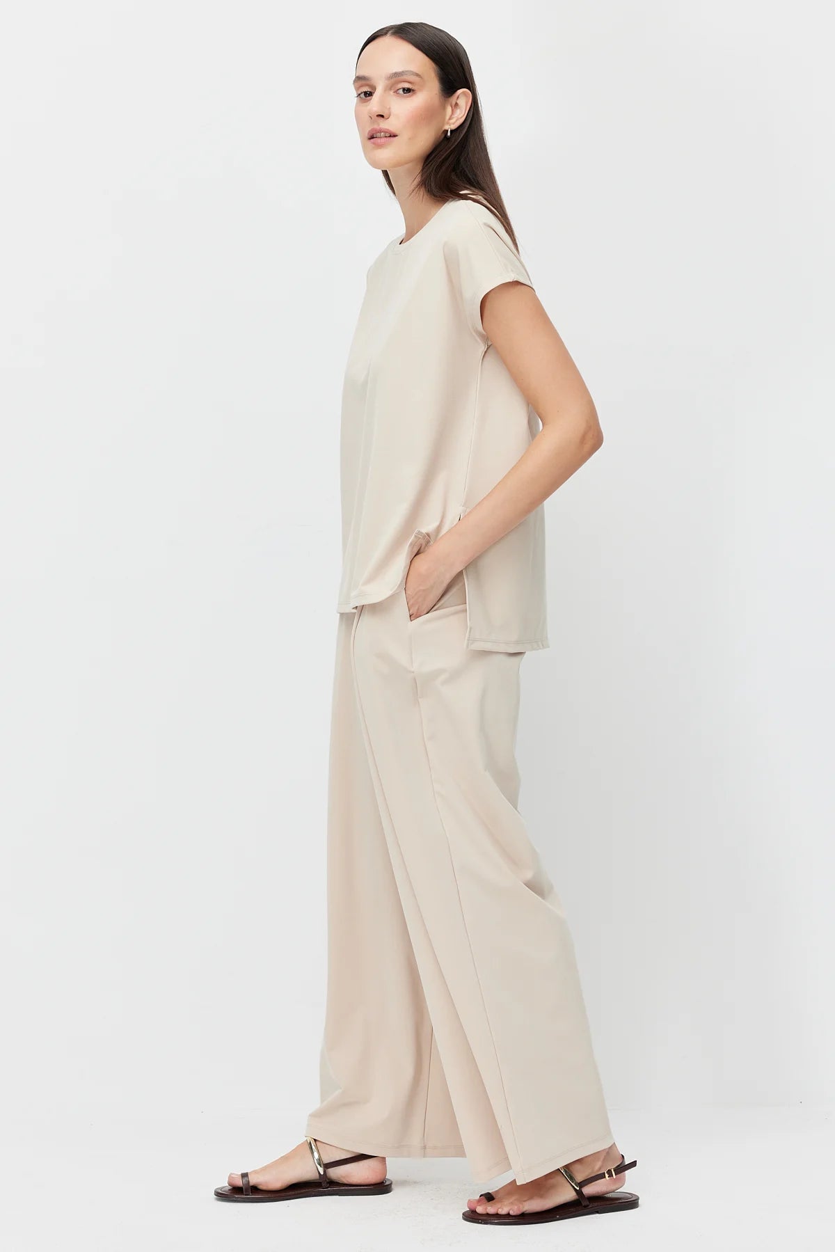 Women's Wide Leg Dart Trousers