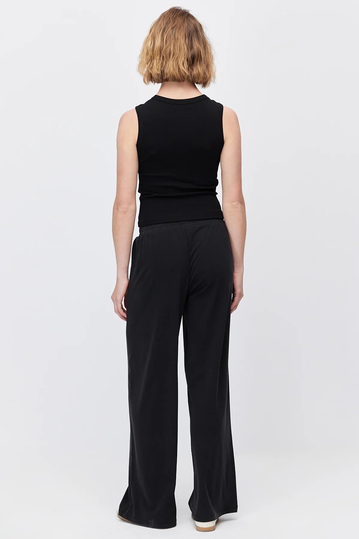 Women's Wide Leg Sweatpants with Front Seam Detail