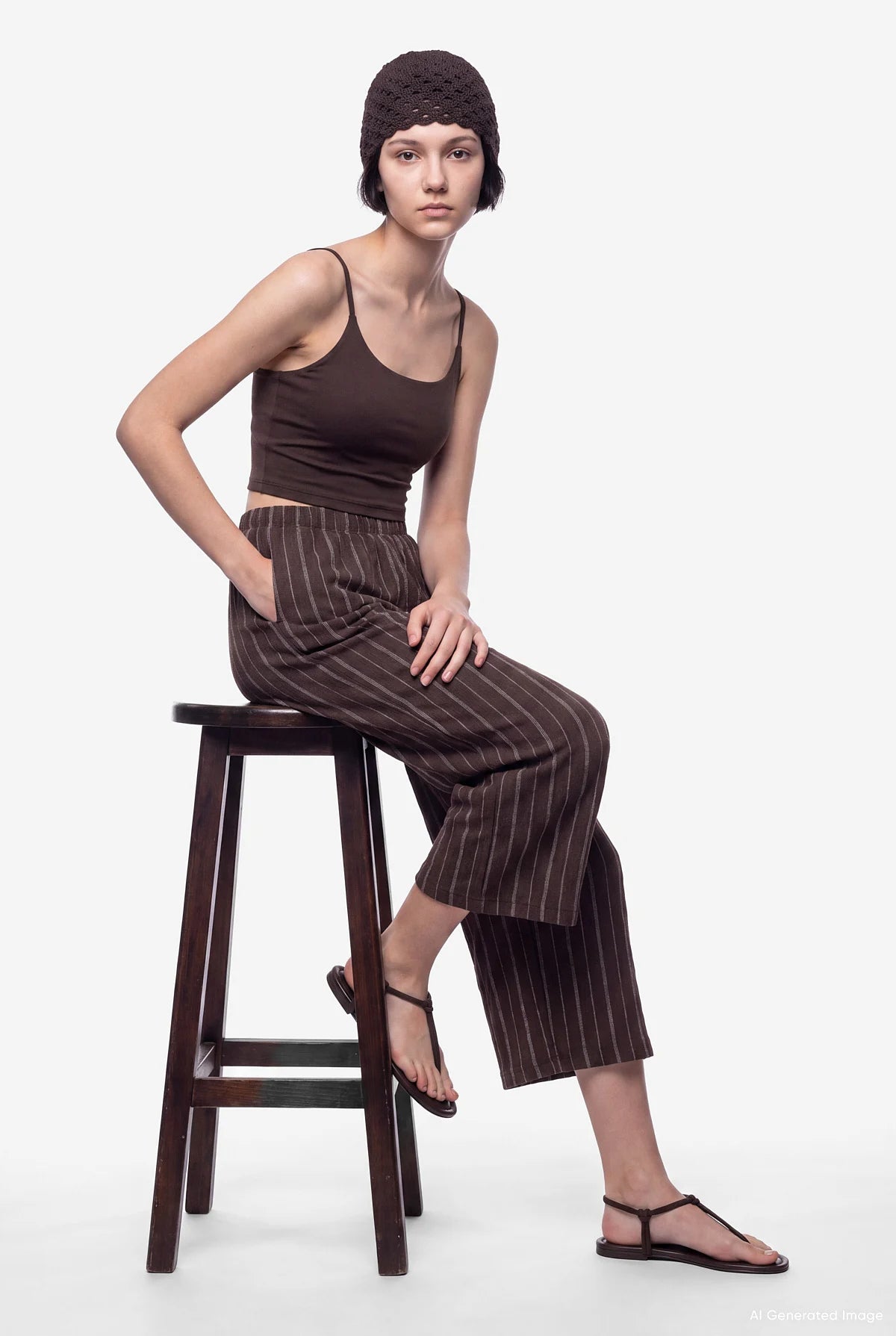 Women's Wide Leg Pants with Elastic Waistband