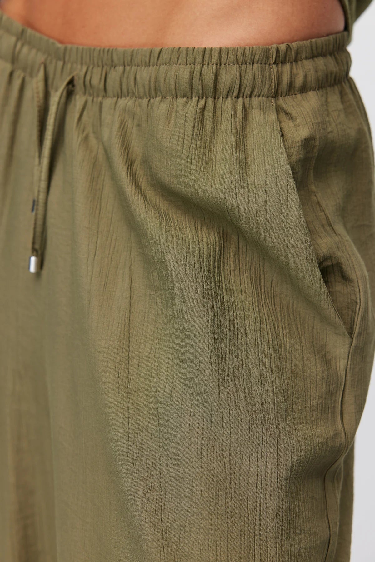 Women's Wide Leg Trousers with Tie Waist
