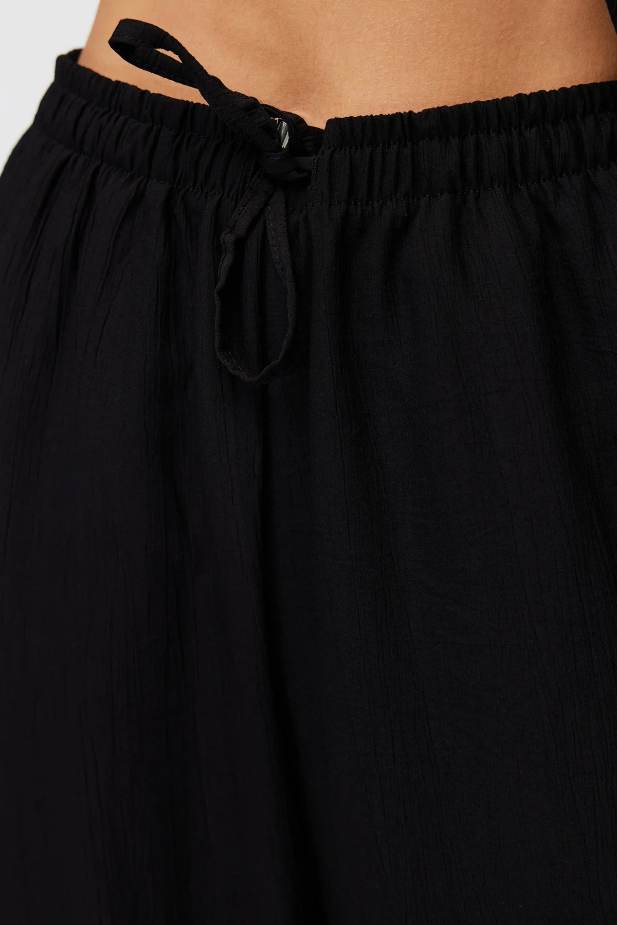 Women's Wide Leg Trousers with Tie Waist