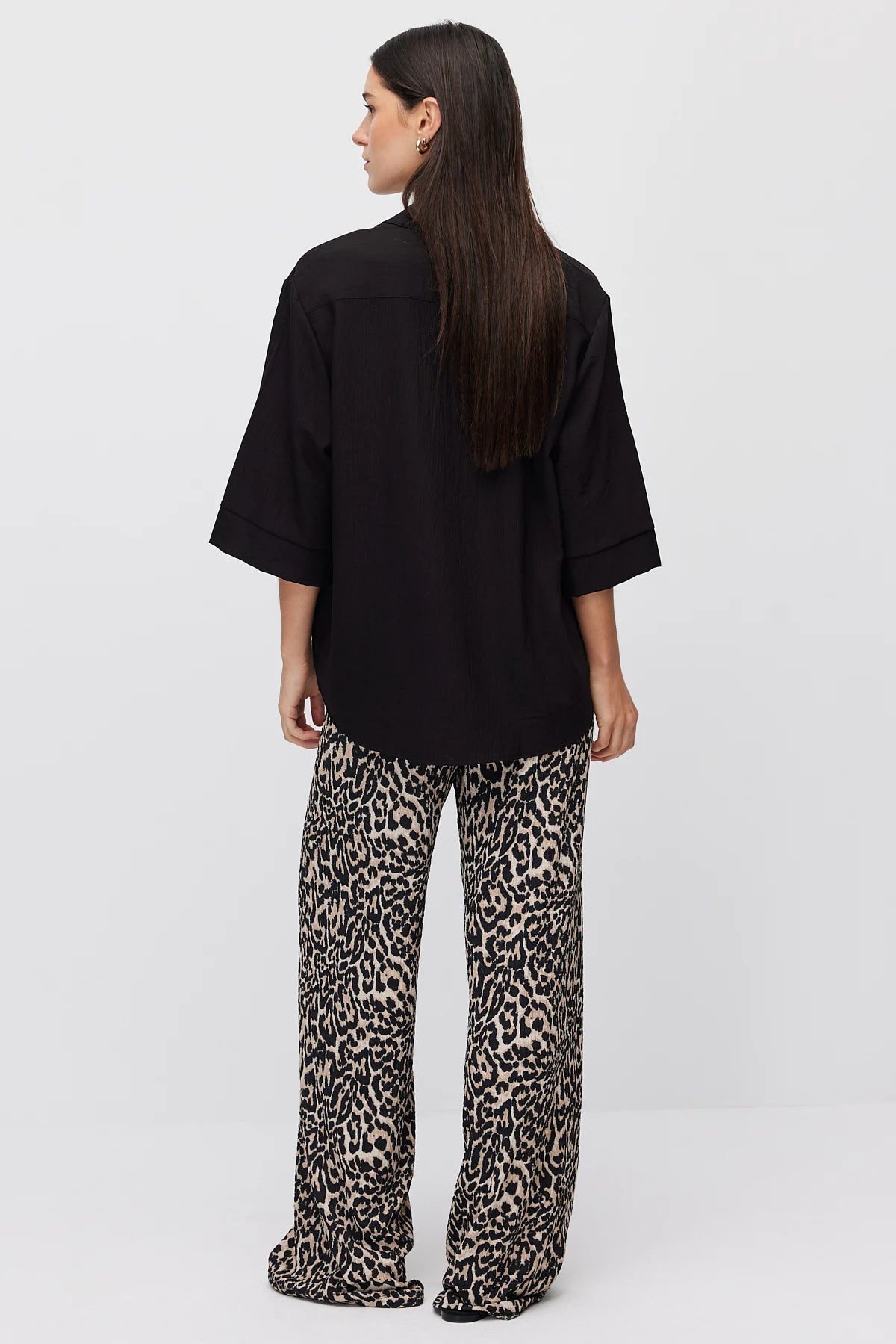 Women's Patterned Wide Leg Trousers