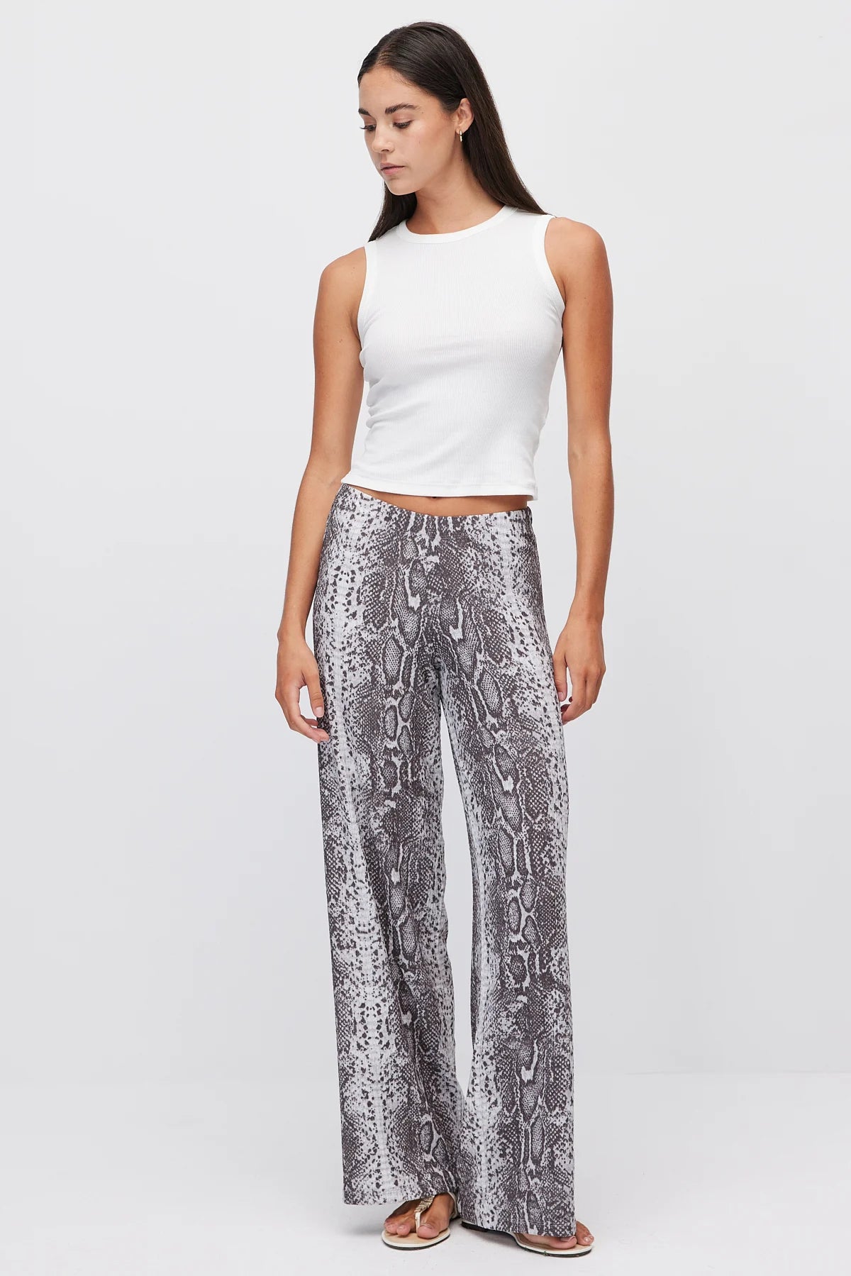 Women's Patterned Wide Leg Trousers