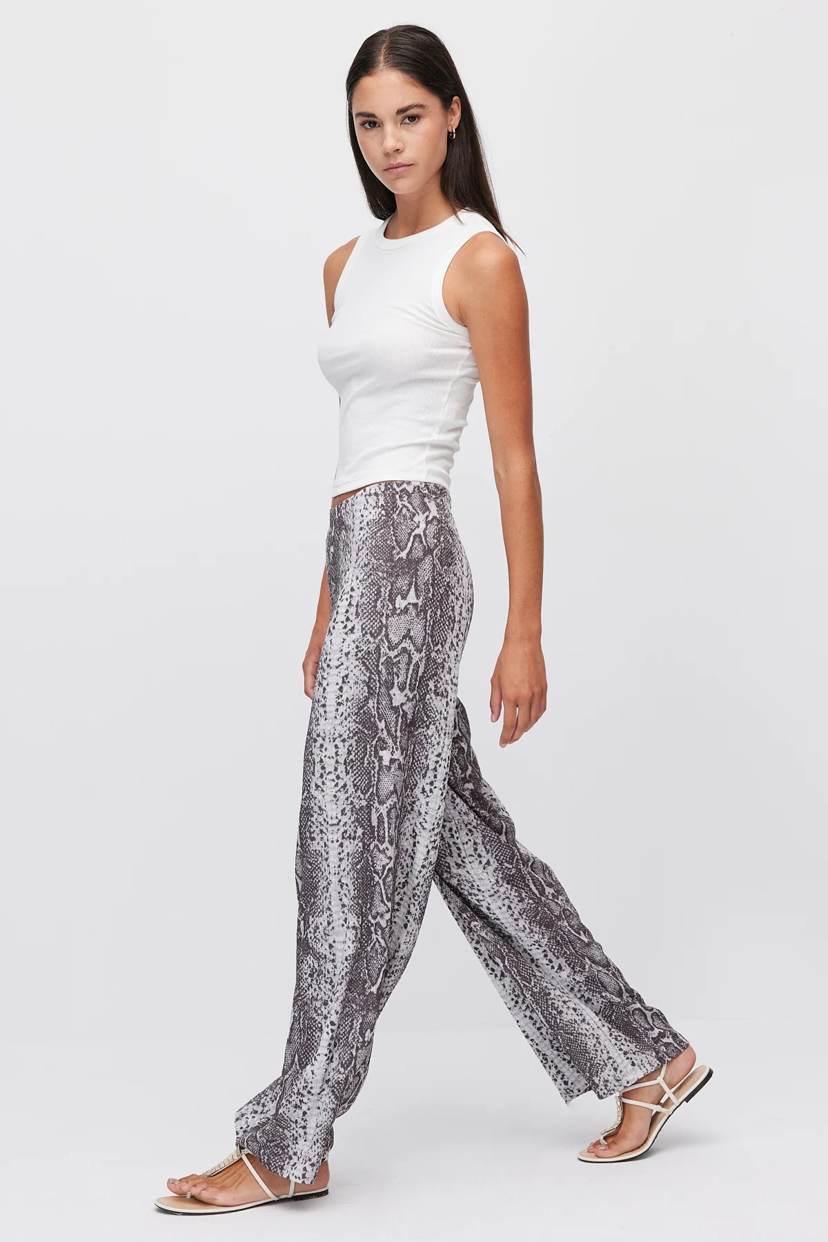 Women's Patterned Wide Leg Trousers