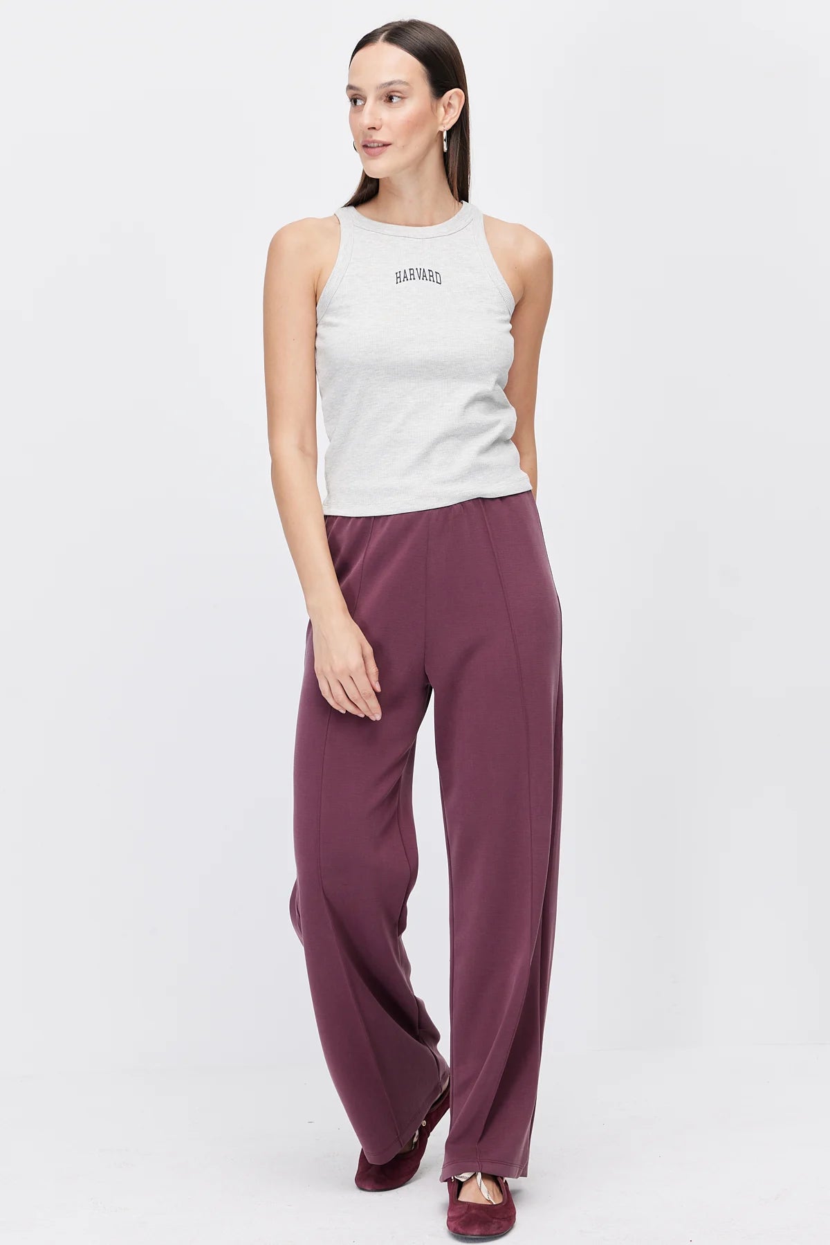 Women's Pants with Front Seam Detail