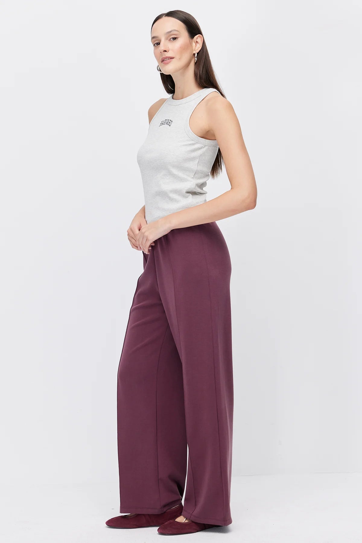 Women's Pants with Front Seam Detail