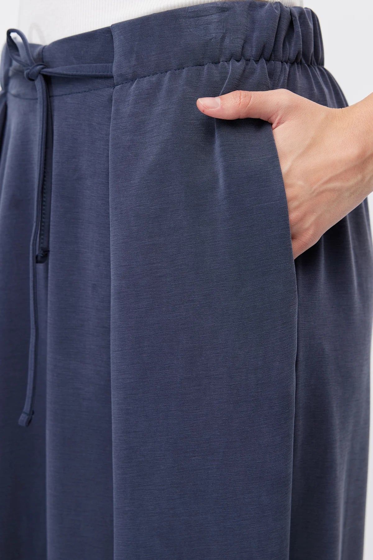Women's Wide-Leg Trousers with Lace-Up Detail